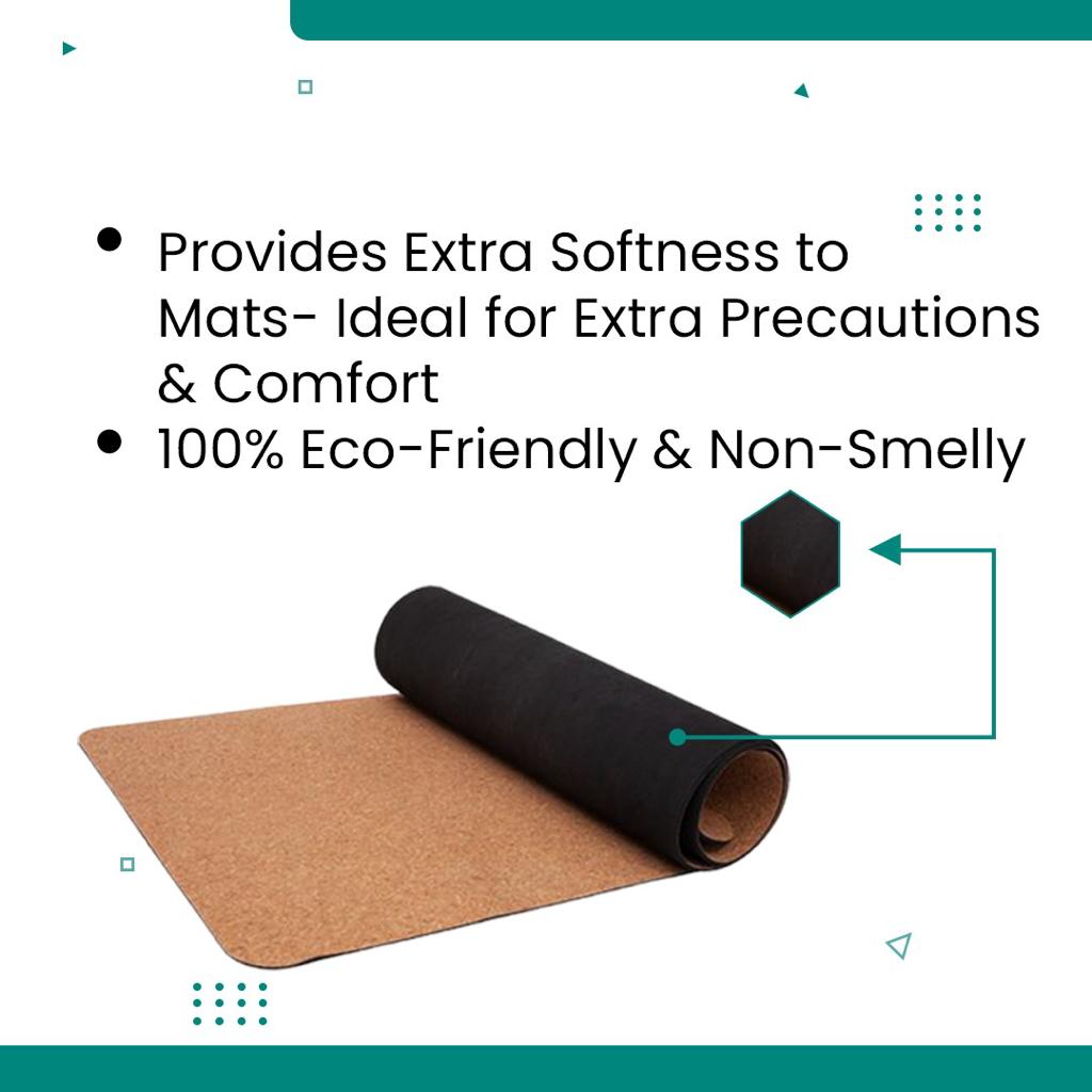 Cork Yoga Mats-Printed Text Of -'Not Addicted To Yoga' - Latex Base Grip-Brown